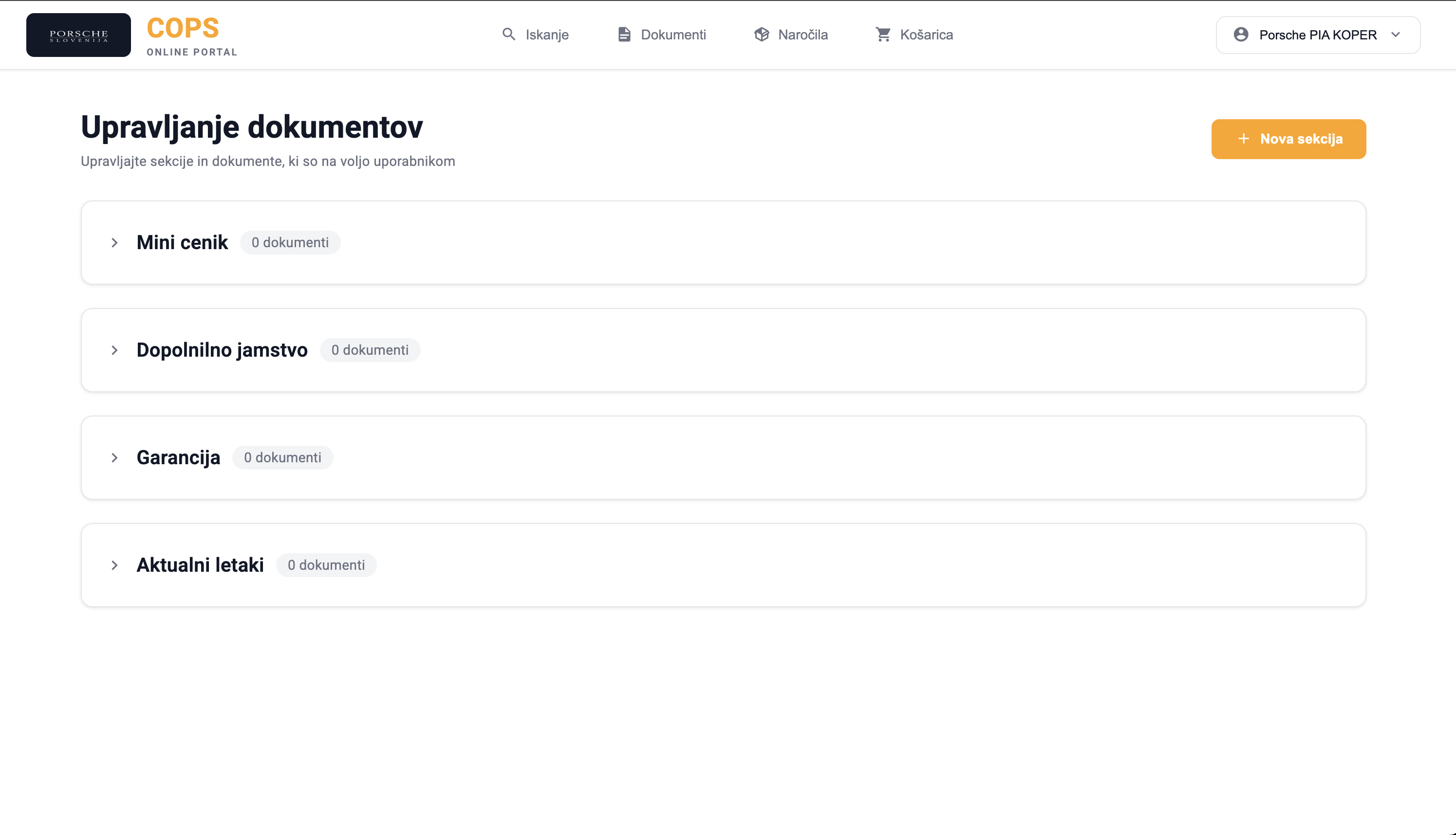 Screenshot for Admin strani