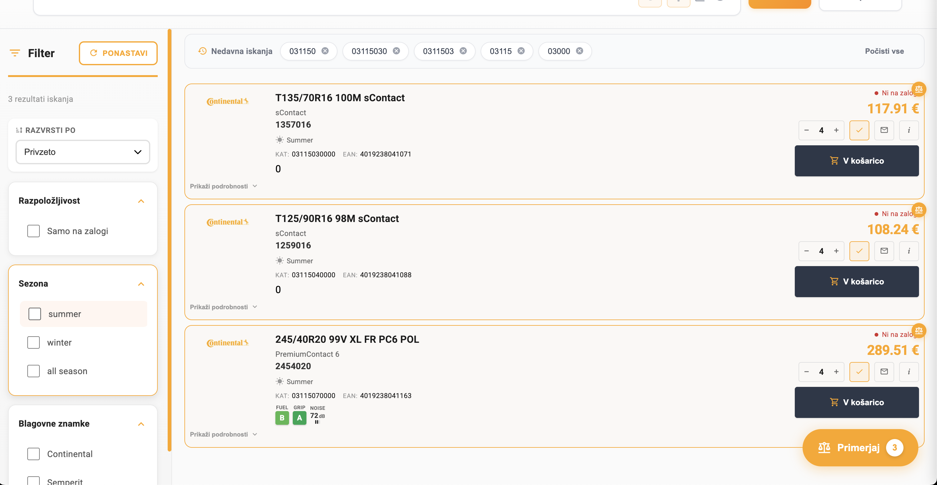 Screenshot for Iskalna stran