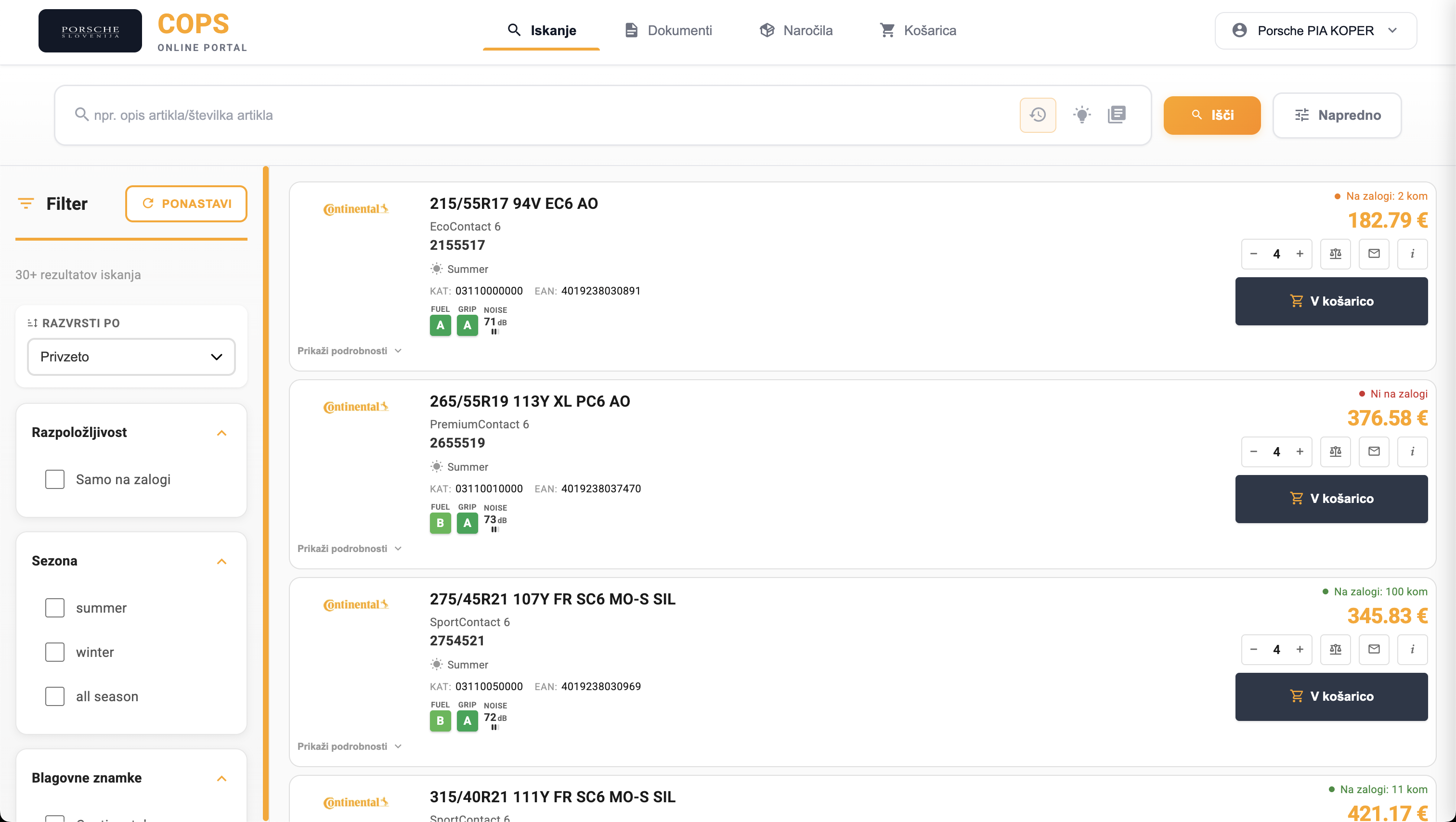 Screenshot for Iskalna stran