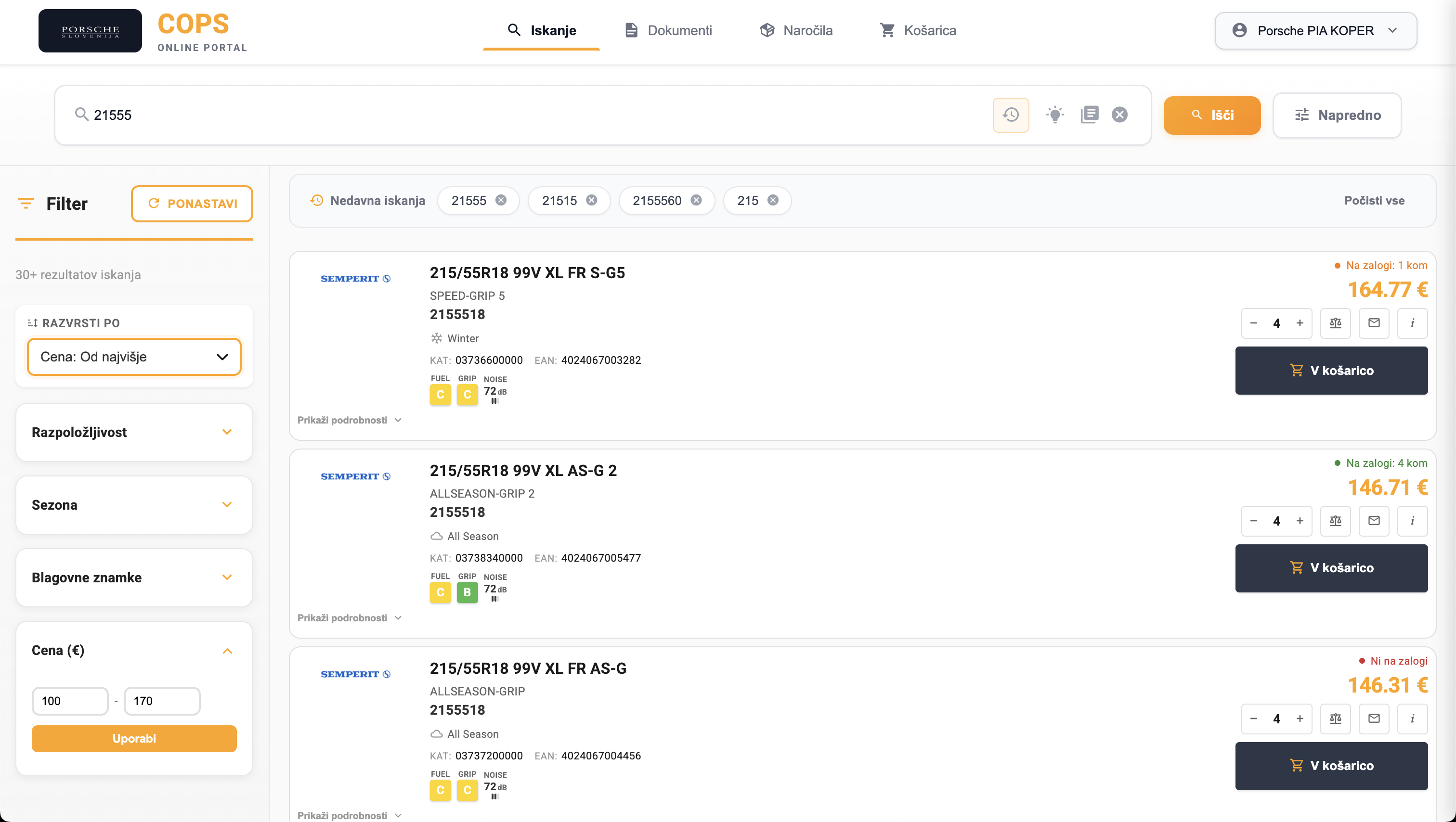 Screenshot for Iskalna stran